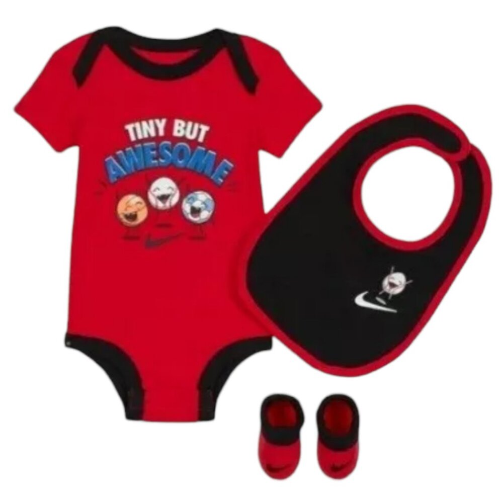 Nike Tiny But Mighty 3 Piece Set Nike branded stretchy soft cap RED